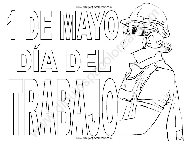 Dia del trabajo dibujo para colorear